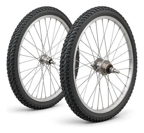 Jgo Ruedas Alum Rod 26 Mtb + Cubiertas Dhs Tipo Gt + Cámaras