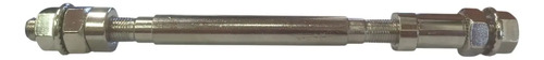 Eje Rueda Trasero Bici Macizo Para Rulemanes Largo 180 Mm. - Imagen 2