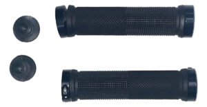 Par De Puños P/bicicleta Silicona Negro C/bloqueo Bag00