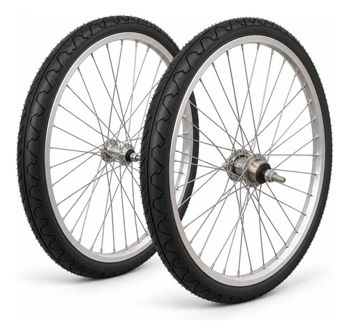 Jgo. Ruedas Alum. Rod. 26 Mtb + Cubiertas Dhs Lisa + Camaras